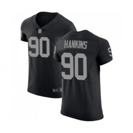 Men's Oakland Raiders 90 Johnathan Hankins Black Team Color Vapor Untouchable Elite Player Football Jersey