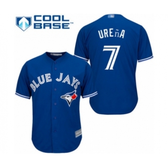 Youth Toronto Blue Jays 7 Richard Urena Authentic Blue Alternate Baseball Player Jersey