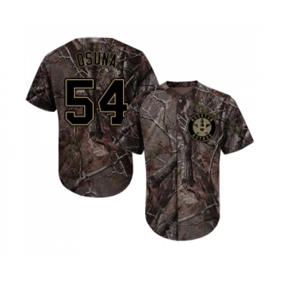 Men's Houston Astros 54 Roberto Osuna Authentic Camo Realtree Collection Flex Base Baseball Jersey