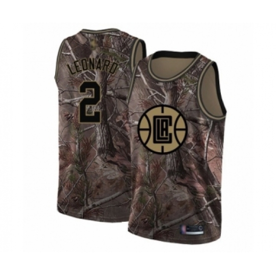 Men's Los Angeles Clippers 2 Kawhi Leonard Swingman Camo Realtree Collection Basketball Jersey