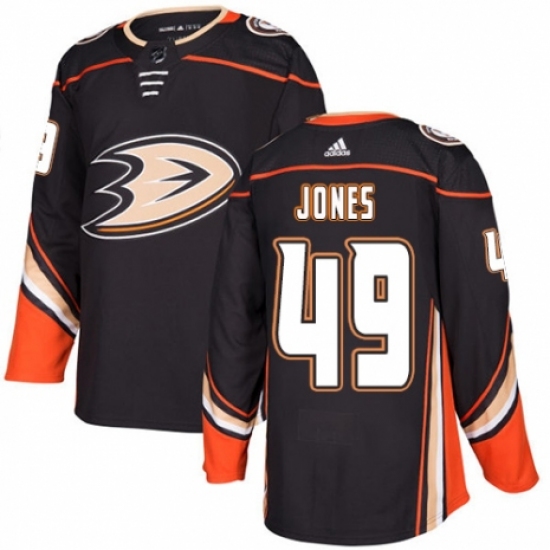 Men's Adidas Anaheim Ducks 49 Max Jones Premier Black Home NHL Jersey