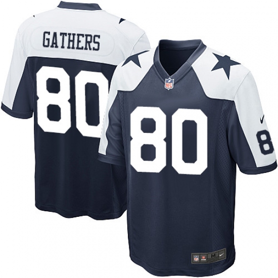 Men's Nike Dallas Cowboys 80 Rico Gathers Game Navy Blue Throwback Alternate NFL Jersey