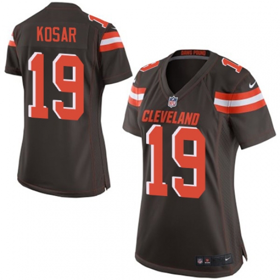 Women's Nike Cleveland Browns 19 Bernie Kosar Game Brown Team Color NFL Jersey