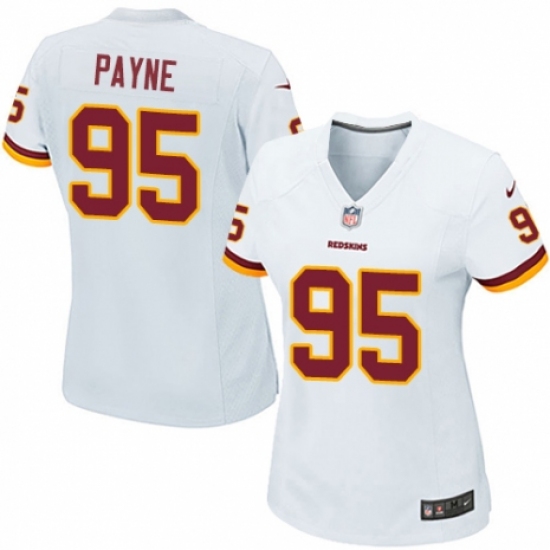 Women's Nike Washington Redskins 95 Da'Ron Payne Game White NFL Jersey