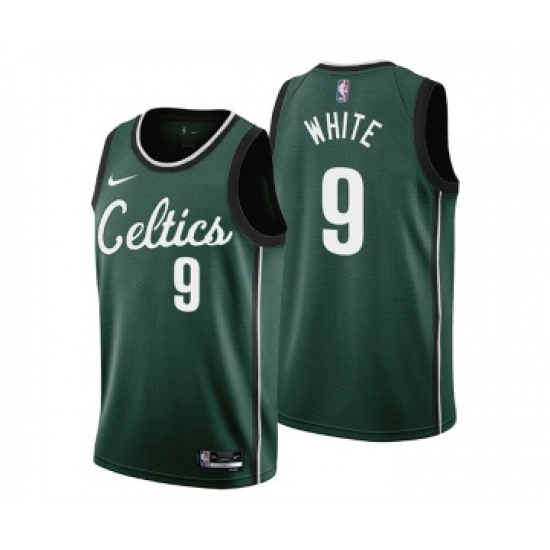 Men's Boston Celtics 9 Derrick White 2022-23 Green City Edition Stitched Jersey