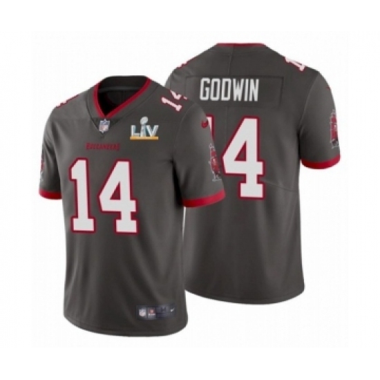 Youth Tampa Bay Buccaneers 14 Chris Godwin Pewter 2021 Super Bowl LV Jersey