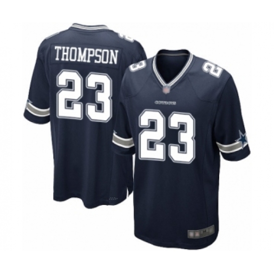 Men's Dallas Cowboys 23 Darian Thompson Game Navy Blue Team Color Football Jersey