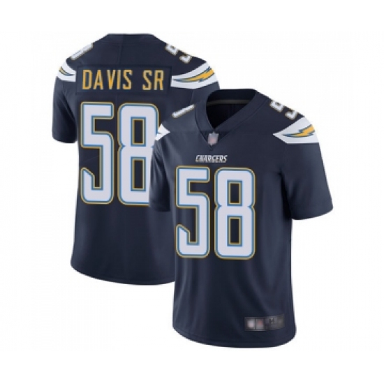 Youth Los Angeles Chargers 58 Thomas Davis Sr Navy Blue Team Color Vapor Untouchable Limited Player Football Jersey