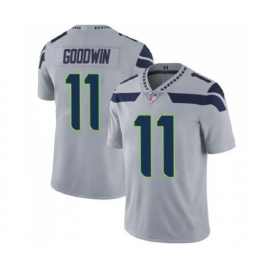 Men's Seattle Seahawks 11 Marquise Goodwin Gray Vapor Untouchable Limited Stitched Jersey