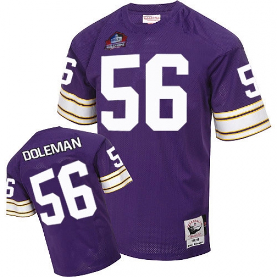 Mitchell And Ness Minnesota Vikings 56 Chris Doleman Purple Hall of Fame 2012 Authentic Throwback NFL Jersey
