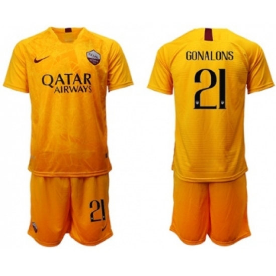 Roma 21 Gonalons Third Soccer Club Jersey