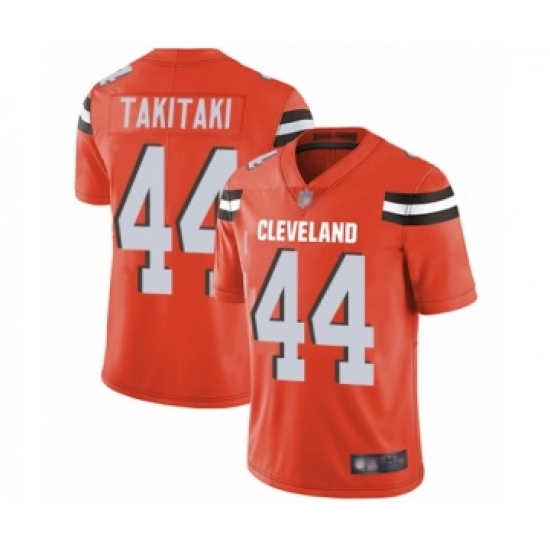 Youth Cleveland Browns 44 Sione Takitaki Orange Alternate Vapor Untouchable Limited Player Football Jersey