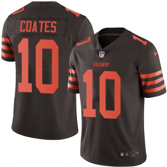 Youth Nike Cleveland Browns 10 Sammie Coates Limited Brown Rush Vapor Untouchable NFL Jersey