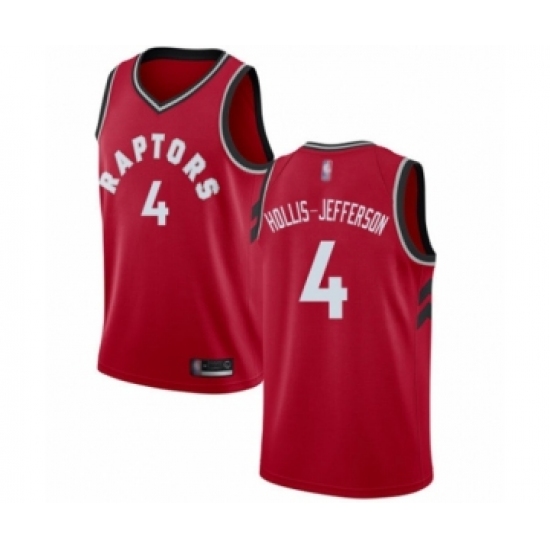 Women's Toronto Raptors 4 Rondae Hollis-Jefferson Swingman Red Basketball Jersey - Icon Edition