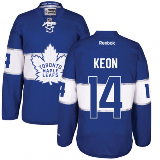 Men's Reebok Toronto Maple Leafs 14 Dave Keon Premier Royal Blue 2017 Centennial Classic NHL Jersey