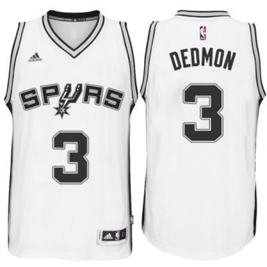 Men's San Antonio Spurs 3 Dewayne Dedmon adidas White Player Swingma Jersey