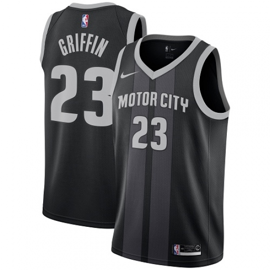 Youth Nike Detroit Pistons 23 Blake Griffin Swingman Black NBA Jersey - City Edition