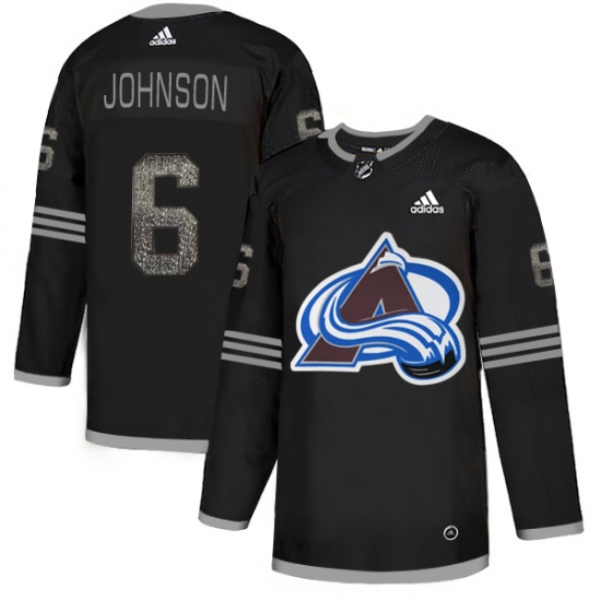 Men's Adidas Colorado Avalanche 6 Erik Johnson Black Authentic Classic Stitched NHL Jersey