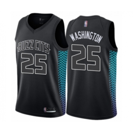 Men's Jordan Charlotte Hornets 25 PJ Washington Authentic Black Basketball Jersey - City Edition