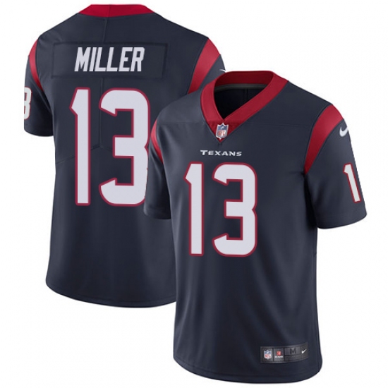 Youth Nike Houston Texans 13 Braxton Miller Limited Navy Blue Team Color Vapor Untouchable NFL Jersey