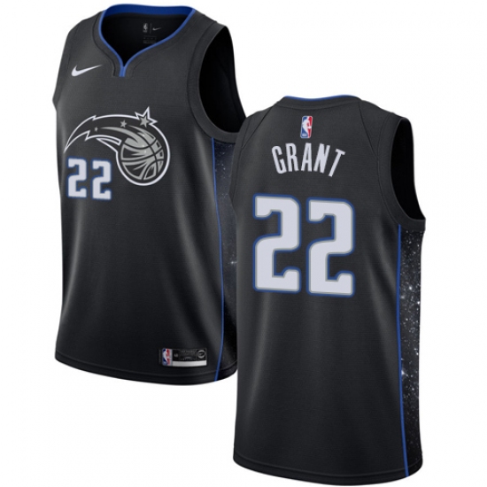 Youth Nike Orlando Magic 22 Jerian Grant Swingman Black NBA Jersey - City Edition