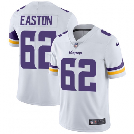 Men's Nike Minnesota Vikings 62 Nick Easton White Vapor Untouchable Limited Player NFL Jersey