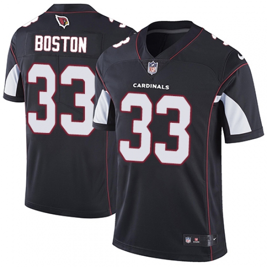 Men's Nike Arizona Cardinals 33 Tre Boston Black Alternate Vapor Untouchable Elite Player NFL Jersey