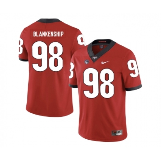 Georgia Bulldogs 98 Rodrigo Blankenship Red Nike College Football Jersey