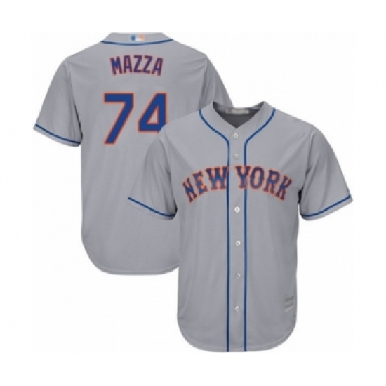 Youth New York Mets 74 Chris Mazza Authentic Grey Road Cool Base Baseball Player Jersey