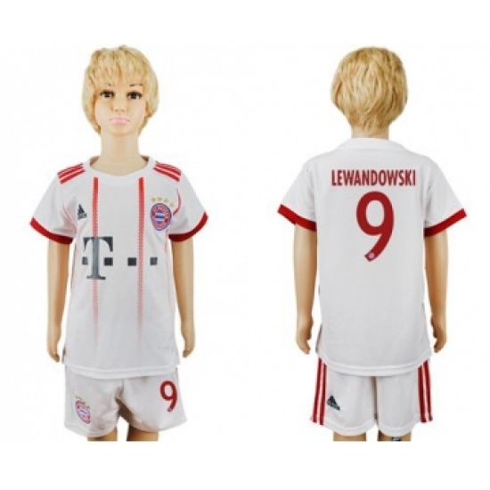 Bayern Munchen 9 Lewandowski SEC Away Kid Soccer Club Jersey