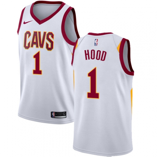 Men's Nike Cleveland Cavaliers 1 Rodney Hood Swingman White NBA Jersey - Association Edition