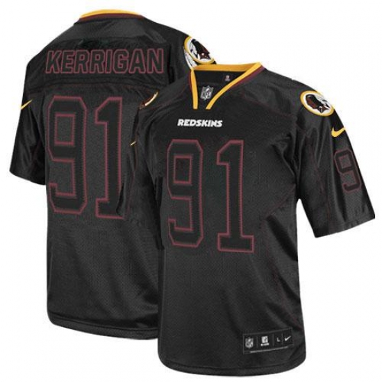 Men's Nike Washington Redskins 91 Ryan Kerrigan Elite Lights Out Black NFL Jersey