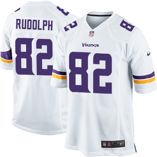 Men's Nike Minnesota Vikings 82 Kyle Rudolph Game White NFL Jersey