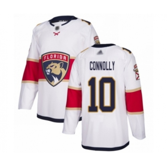 Men's Florida Panthers 10 Brett Connolly Authentic White Away Hockey Jersey