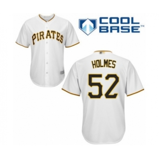 Youth Pittsburgh Pirates 52 Clay Holmes Authentic White Home Cool Base Baseball Player Jersey