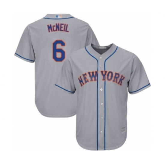 Youth New York Mets 6 Jeff McNeil Authentic Grey Road Cool Base Baseball Jersey