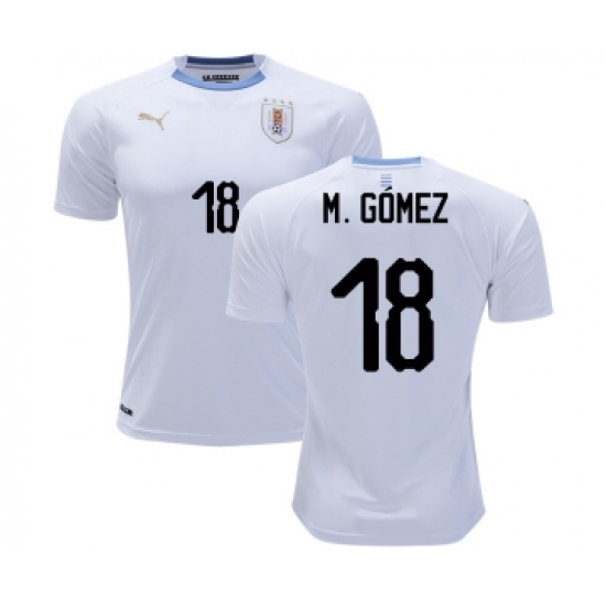 Uruguay 18 M.Gomez Away Soccer Country Jersey