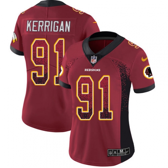 Women's Nike Washington Redskins 91 Ryan Kerrigan Limited Red Rush Drift Fashion NFL Jersey