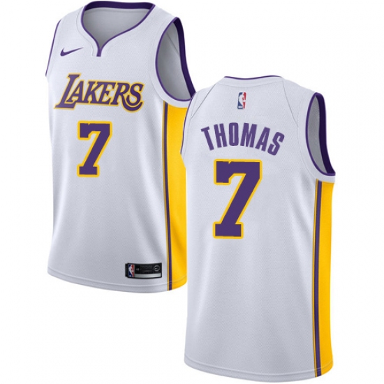 Youth Nike Los Angeles Lakers 7 Isaiah Thomas Swingman White NBA Jersey - Association Edition