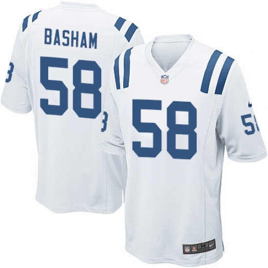 Men's Nike Indianapolis Colts 58 Tarell Basham Game White NFL Jersey