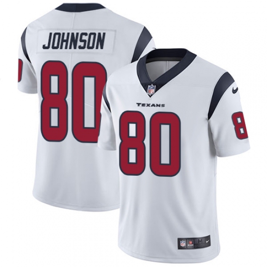 Youth Nike Houston Texans 80 Andre Johnson Elite White NFL Jersey