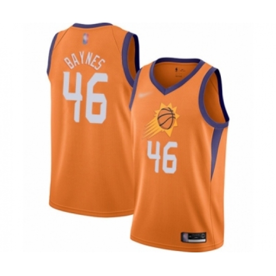 Men's Phoenix Suns 46 Aron Baynes Authentic Orange Finished Basketball Jersey - Statement Edition