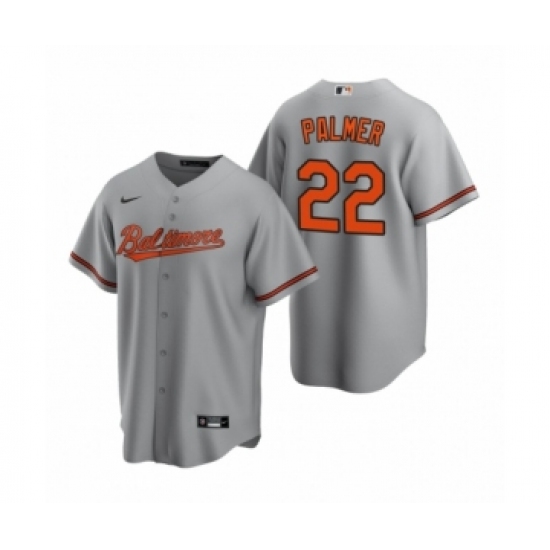 Women's Baltimore Orioles 22 Jim Palmer Nike Gray Replica Road Jersey