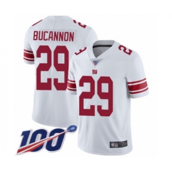 Men's New York Giants 29 Deone Bucannon White Vapor Untouchable Limited Player 100th Season Football Jersey