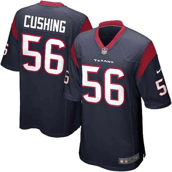 Men's Nike Houston Texans 56 Brian Cushing Game Navy Blue Team Color NFL Jersey