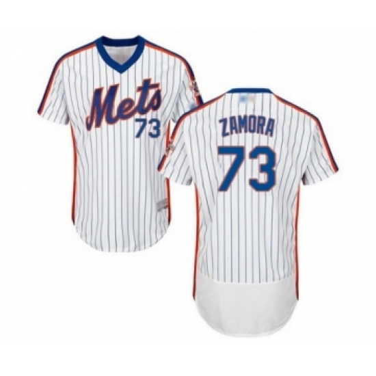 Men's New York Mets 73 Daniel Zamora White Alternate Flex Base Authentic Collection Baseball Player Jersey