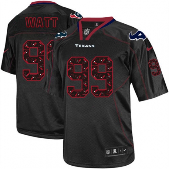 Men's Nike Houston Texans 99 J.J. Watt Elite New Lights Out Black NFL Jersey