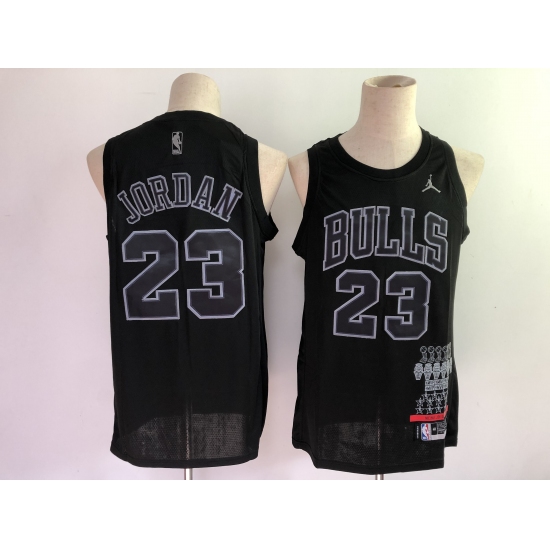 Men's Chicago Bulls 23 Michael Jordan Nike Black Swingman Player Jersey