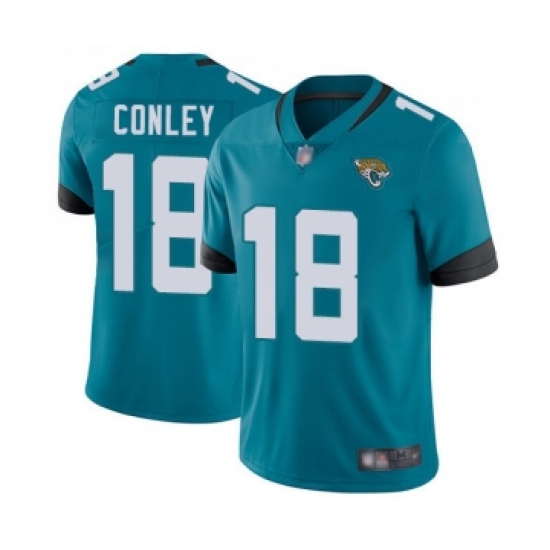 Youth Jacksonville Jaguars 18 Chris Conley Teal Green Alternate Vapor Untouchable Limited Player Football Jersey