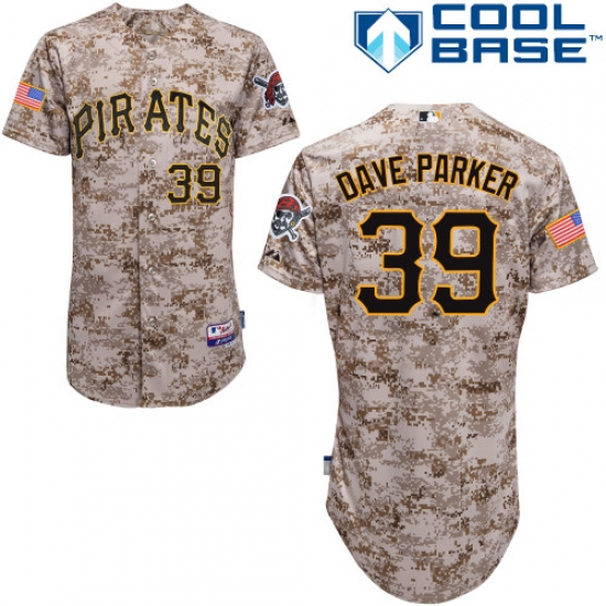 Men's Majestic Pittsburgh Pirates 39 Dave Parker Authentic Camo Alternate Cool Base MLB Jersey